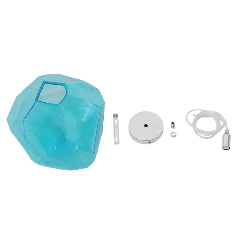 GLOBOSTAR® RINA 01306 Μοντέρνο Κρεμαστό Φωτιστικό Οροφής με Ντουί 1 x G9 AC 220-240V IP20 - Γαλάζιο - Μ20 x Π20 x Υ20cm