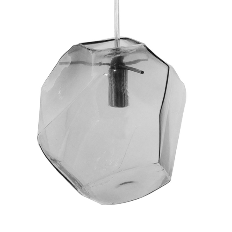 GLOBOSTAR® RINA 01307 Μοντέρνο Κρεμαστό Φωτιστικό Οροφής με Ντουί 1 x G9 AC 220-240V IP20 - Γκρι - Μ16 x Π16 x Υ17cm