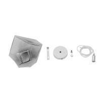GLOBOSTAR® RINA 01307 Μοντέρνο Κρεμαστό Φωτιστικό Οροφής με Ντουί 1 x G9 AC 220-240V IP20 - Γκρι - Μ16 x Π16 x Υ17cm