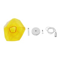 GLOBOSTAR® RINA 01308 Μοντέρνο Κρεμαστό Φωτιστικό Οροφής με Ντουί 1 x G9 AC 220-240V IP20 - Κίτρινο - Μ20 x Π20 x Υ20cm