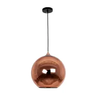 GLOBOSTAR® INFINITA 01310 Μοντέρνο Κρεμαστό Φωτιστικό Οροφής με Ντουί 1 x E27 AC 220-240V IP20 - Χάλκινο - Μ30 x Π30 x Υ27cm