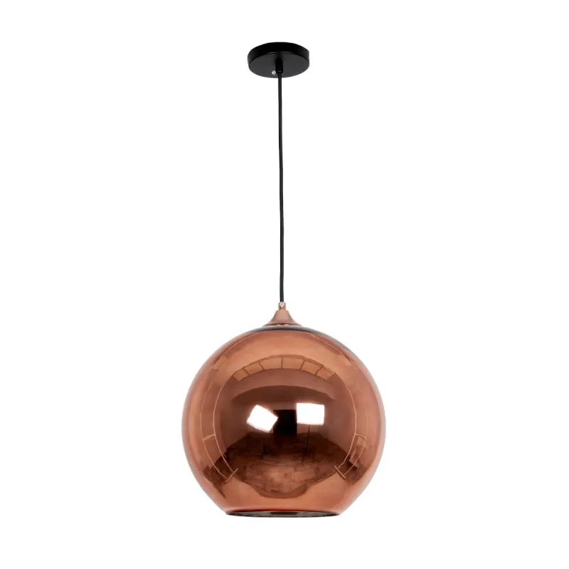 GLOBOSTAR® INFINITA 01310 Μοντέρνο Κρεμαστό Φωτιστικό Οροφής με Ντουί 1 x E27 AC 220-240V IP20 - Χάλκινο - Μ30 x Π30 x Υ27cm