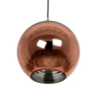 GLOBOSTAR® INFINITA 01310 Μοντέρνο Κρεμαστό Φωτιστικό Οροφής με Ντουί 1 x E27 AC 220-240V IP20 - Χάλκινο - Μ30 x Π30 x Υ27cm
