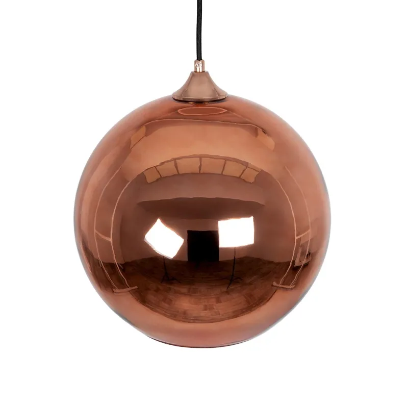 GLOBOSTAR® INFINITA 01310 Μοντέρνο Κρεμαστό Φωτιστικό Οροφής με Ντουί 1 x E27 AC 220-240V IP20 - Χάλκινο - Μ30 x Π30 x Υ27cm