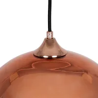 GLOBOSTAR® INFINITA 01310 Μοντέρνο Κρεμαστό Φωτιστικό Οροφής με Ντουί 1 x E27 AC 220-240V IP20 - Χάλκινο - Μ30 x Π30 x Υ27cm