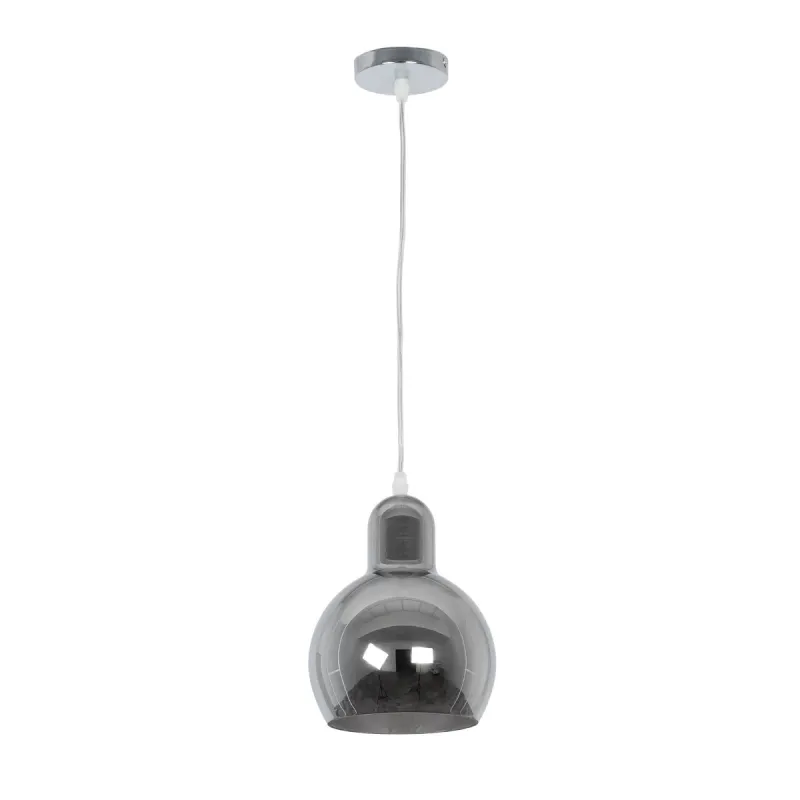 GLOBOSTAR® BOSSANOVA 01313 Μοντέρνο Κρεμαστό Φωτιστικό Οροφής με Ντουί 1 x E27 AC 220-240V IP20 - Γκρι - Μ18 x Π18 x Υ23cm
