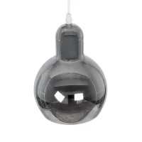 GLOBOSTAR® BOSSANOVA 01313 Μοντέρνο Κρεμαστό Φωτιστικό Οροφής με Ντουί 1 x E27 AC 220-240V IP20 - Γκρι - Μ18 x Π18 x Υ23cm