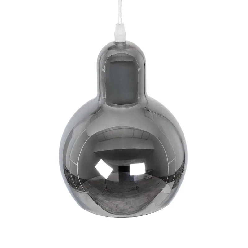 GLOBOSTAR® BOSSANOVA 01313 Μοντέρνο Κρεμαστό Φωτιστικό Οροφής με Ντουί 1 x E27 AC 220-240V IP20 - Γκρι - Μ18 x Π18 x Υ23cm