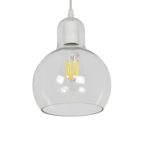 GLOBOSTAR® LUCREZIA 01314 Μοντέρνο Κρεμαστό Φωτιστικό Οροφής με Ντουί 1 x E27 AC 220-240V IP20 - Διάφανο - Μ18 x Π18 x Υ24cm