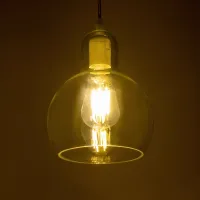 GLOBOSTAR® LUCREZIA 01314 Μοντέρνο Κρεμαστό Φωτιστικό Οροφής με Ντουί 1 x E27 AC 220-240V IP20 - Διάφανο - Μ18 x Π18 x Υ23cm