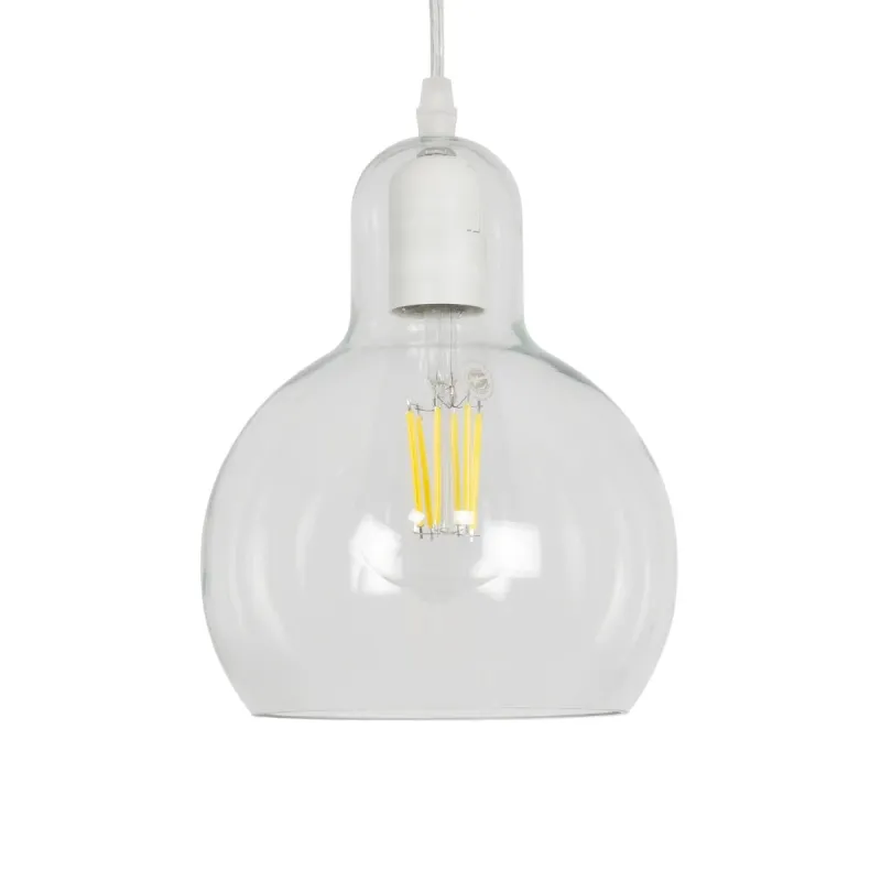GLOBOSTAR® LUCREZIA 01314 Μοντέρνο Κρεμαστό Φωτιστικό Οροφής με Ντουί 1 x E27 AC 220-240V IP20 - Διάφανο - Μ18 x Π18 x Υ23cm