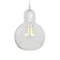 GLOBOSTAR® LUCREZIA 01314 Μοντέρνο Κρεμαστό Φωτιστικό Οροφής με Ντουί 1 x E27 AC 220-240V IP20 - Διάφανο - Μ18 x Π18 x Υ23cm