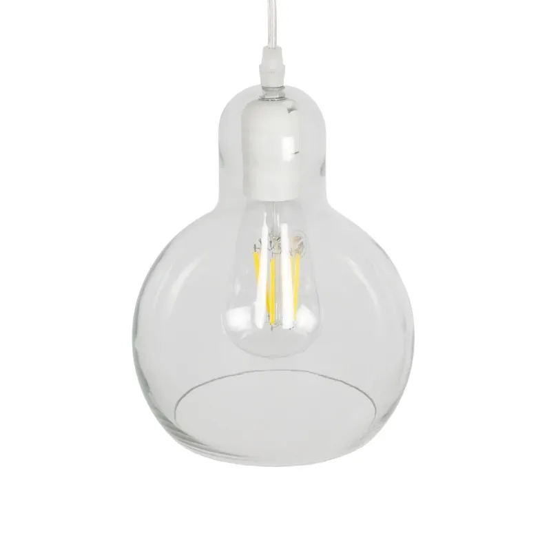 GLOBOSTAR® LUCREZIA 01314 Μοντέρνο Κρεμαστό Φωτιστικό Οροφής με Ντουί 1 x E27 AC 220-240V IP20 - Διάφανο - Μ18 x Π18 x Υ23cm