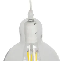 GLOBOSTAR® LUCREZIA 01314 Μοντέρνο Κρεμαστό Φωτιστικό Οροφής με Ντουί 1 x E27 AC 220-240V IP20 - Διάφανο - Μ18 x Π18 x Υ23cm