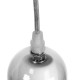 GloboStar® LUCREZIA 01314 Μοντέρνο Κρεμαστό Φωτιστικό Οροφής Μονόφωτο Γυάλινο Διάφανο Φ18 x Υ23cm