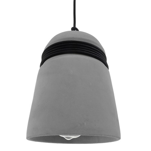 GLOBOSTAR® TRIBECA 01320 Μοντέρνο Κρεμαστό Φωτιστικό Οροφής με Ντουί 1 x E27 AC 220-240V IP20 - Γκρι & Μαύρο - Μ20 x Π20 x Υ26cm