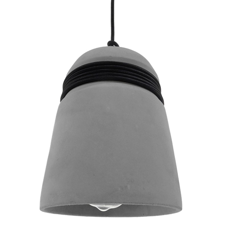 GLOBOSTAR® TRIBECA 01320 Μοντέρνο Κρεμαστό Φωτιστικό Οροφής με Ντουί 1 x E27 AC 220-240V IP20 - Γκρι & Μαύρο - Μ20 x Π20 x Υ26cm