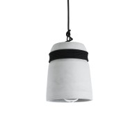 GLOBOSTAR® TRIBECA 01320 Μοντέρνο Κρεμαστό Φωτιστικό Οροφής με Ντουί 1 x E27 AC 220-240V IP20 - Γκρι & Μαύρο - Μ20 x Π20 x Υ26cm