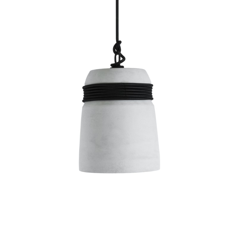 GLOBOSTAR® TRIBECA 01320 Μοντέρνο Κρεμαστό Φωτιστικό Οροφής με Ντουί 1 x E27 AC 220-240V IP20 - Γκρι & Μαύρο - Μ20 x Π20 x Υ26cm