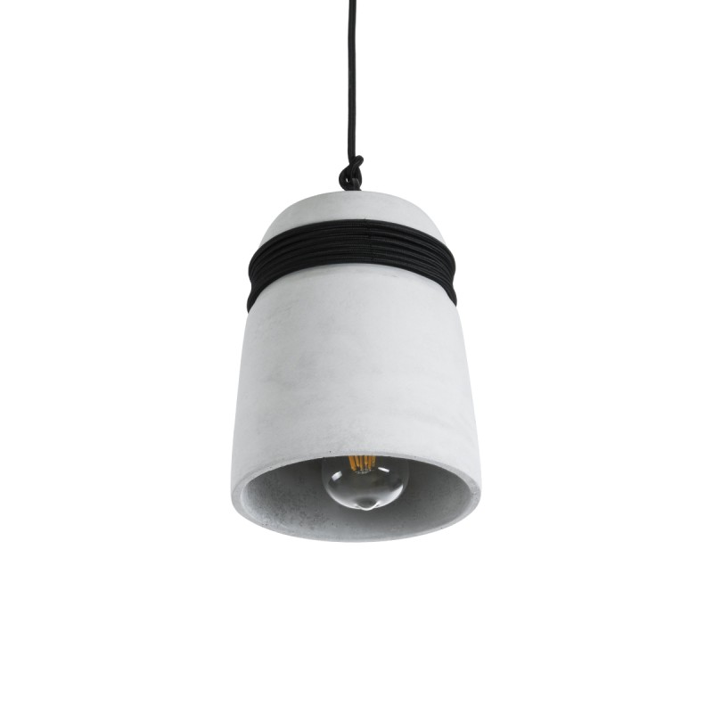 GLOBOSTAR® TRIBECA 01320 Μοντέρνο Κρεμαστό Φωτιστικό Οροφής με Ντουί 1 x E27 AC 220-240V IP20 - Γκρι & Μαύρο - Μ20 x Π20 x Υ26cm