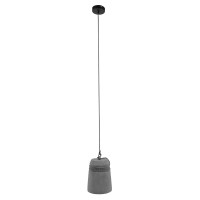 GLOBOSTAR® TRIBECA 01321 Μοντέρνο Κρεμαστό Φωτιστικό Οροφής με Ντουί 1 x E27 AC 220-240V IP20 - Γκρι & Μαύρο - Μ20 x Π20 x Υ26cm