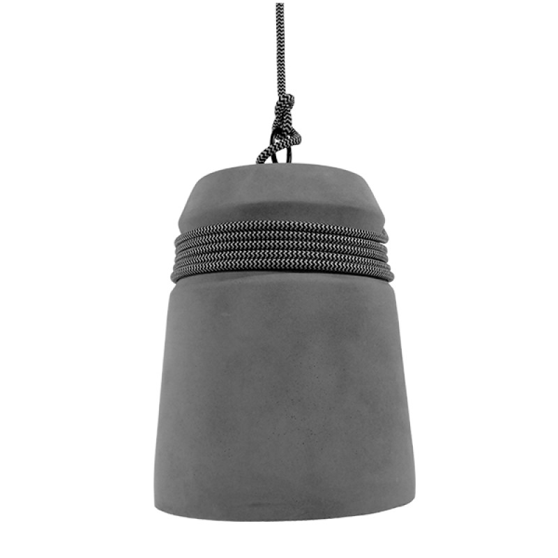 GLOBOSTAR® TRIBECA 01321 Μοντέρνο Κρεμαστό Φωτιστικό Οροφής με Ντουί 1 x E27 AC 220-240V IP20 - Γκρι & Μαύρο - Μ20 x Π20 x Υ26cm