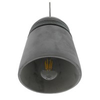 GLOBOSTAR® TRIBECA 01321 Μοντέρνο Κρεμαστό Φωτιστικό Οροφής με Ντουί 1 x E27 AC 220-240V IP20 - Γκρι & Μαύρο - Μ20 x Π20 x Υ26cm