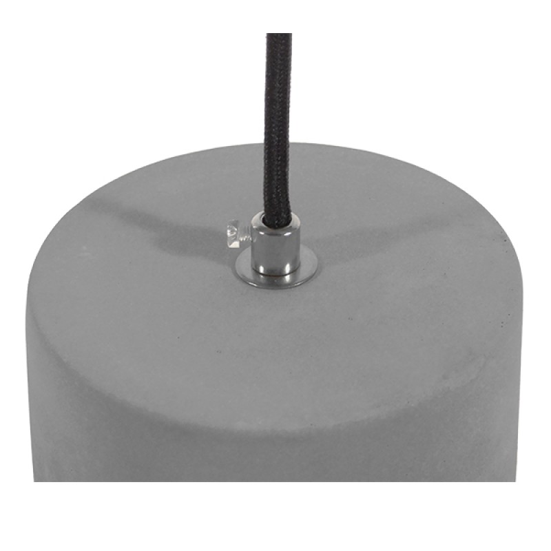GLOBOSTAR® DURANT 01323 Μοντέρνο Κρεμαστό Φωτιστικό Οροφής με Ντουί 1 x E27 AC 220-240V IP20 - Γκρι & Χρυσό - Μ25 x Π25 x Υ31cm