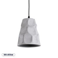 GLOBOSTAR® TRIBECA 01327 Μοντέρνο Κρεμαστό Φωτιστικό Οροφής με Ντουί 1 x E27 AC 220-240V IP20 - Γκρι - Μ18 x Π18 x Υ23cm