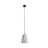 GLOBOSTAR® TRIBECA 01327 Μοντέρνο Κρεμαστό Φωτιστικό Οροφής με Ντουί 1 x E27 AC 220-240V IP20 - Γκρι - Μ18 x Π18 x Υ23cm