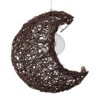 GLOBOSTAR® CRESCENT 01330 Vintage Κρεμαστό Φωτιστικό Οροφής με Ντουί 1 x E27 AC 220-240V IP20 - Καφέ - Μ30 x Π20 x Υ35cm