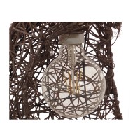GLOBOSTAR® CRESCENT 01330 Vintage Κρεμαστό Φωτιστικό Οροφής με Ντουί 1 x E27 AC 220-240V IP20 - Καφέ - Μ30 x Π20 x Υ35cm