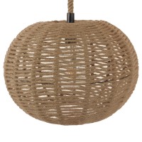 GLOBOSTAR® MANDALA 01331 Vintage Κρεμαστό Φωτιστικό Οροφής με Ντουί 1 x E27 AC 220-240V IP20 - Μπεζ - Μ40 x Π40 x Υ33cm