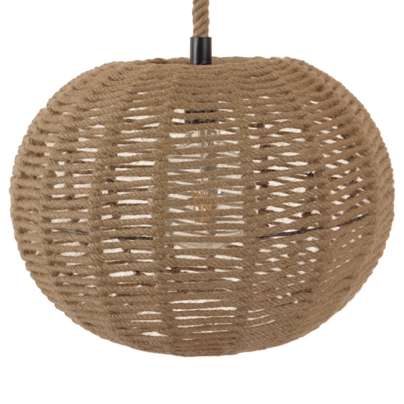 GLOBOSTAR® MANDALA 01331 Vintage Κρεμαστό Φωτιστικό Οροφής με Ντουί 1 x E27 AC 220-240V IP20 - Μπεζ - Μ40 x Π40 x Υ33cm