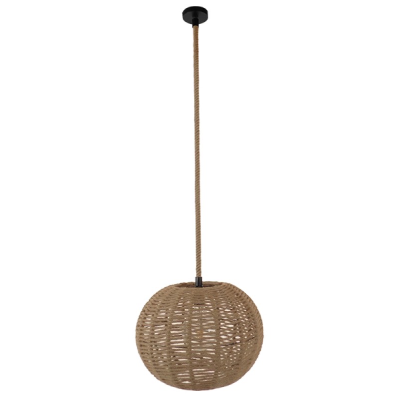 GLOBOSTAR® MANDALA 01331 Vintage Κρεμαστό Φωτιστικό Οροφής με Ντουί 1 x E27 AC 220-240V IP20 - Μπεζ - Μ40 x Π40 x Υ33cm