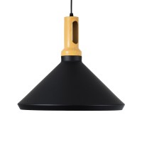 GLOBOSTAR® CALYPSO 01334-A Μοντέρνο Κρεμαστό Φωτιστικό Οροφής με Ντουί 1 x E27 AC 220-240V IP20 - Μαύρο & Μπρούτζινο - Μ36 x Π36 x Υ30cm