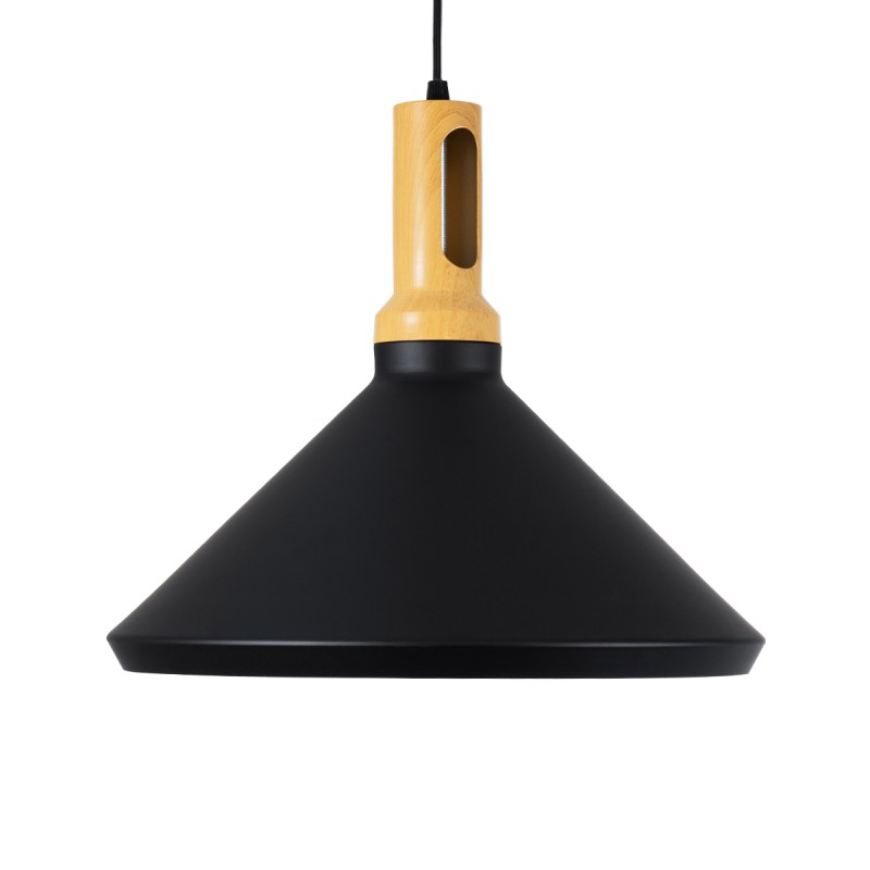 GLOBOSTAR® CALYPSO 01334-A Μοντέρνο Κρεμαστό Φωτιστικό Οροφής με Ντουί 1 x E27 AC 220-240V IP20 - Μαύρο & Μπρούτζινο - Μ36 x Π36 x Υ30cm