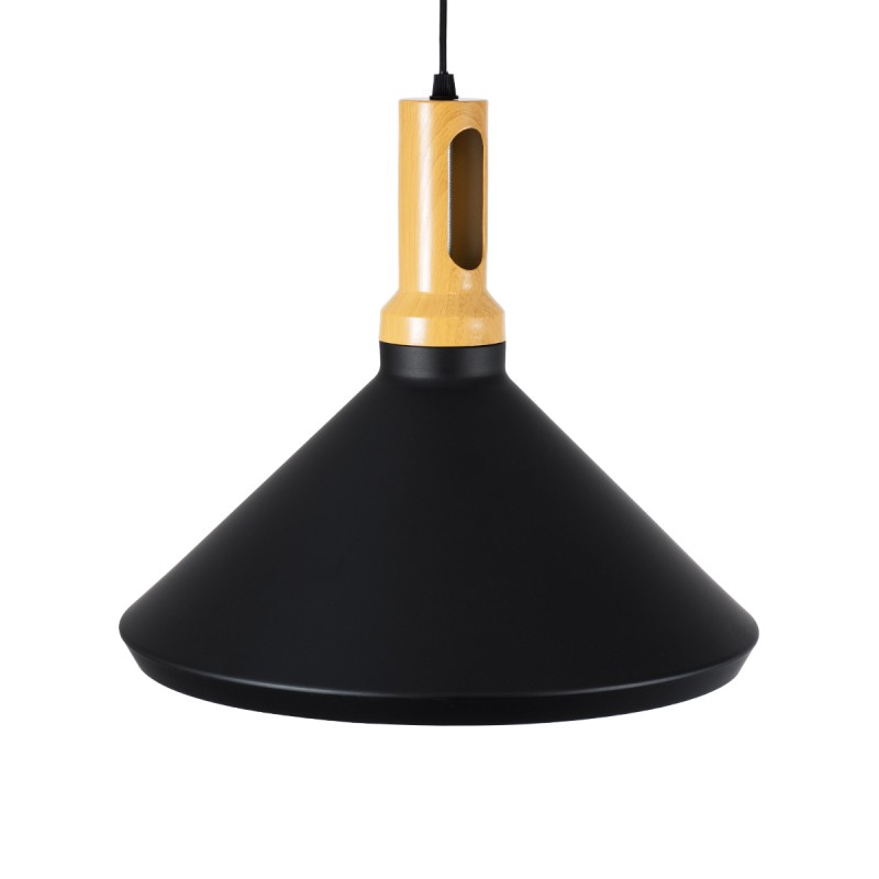 GLOBOSTAR® CALYPSO 01334-A Μοντέρνο Κρεμαστό Φωτιστικό Οροφής με Ντουί 1 x E27 AC 220-240V IP20 - Μαύρο & Μπρούτζινο - Μ36 x Π36 x Υ30cm