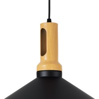 GLOBOSTAR® CALYPSO 01334-A Μοντέρνο Κρεμαστό Φωτιστικό Οροφής με Ντουί 1 x E27 AC 220-240V IP20 - Μαύρο & Μπρούτζινο - Μ36 x Π36 x Υ30cm