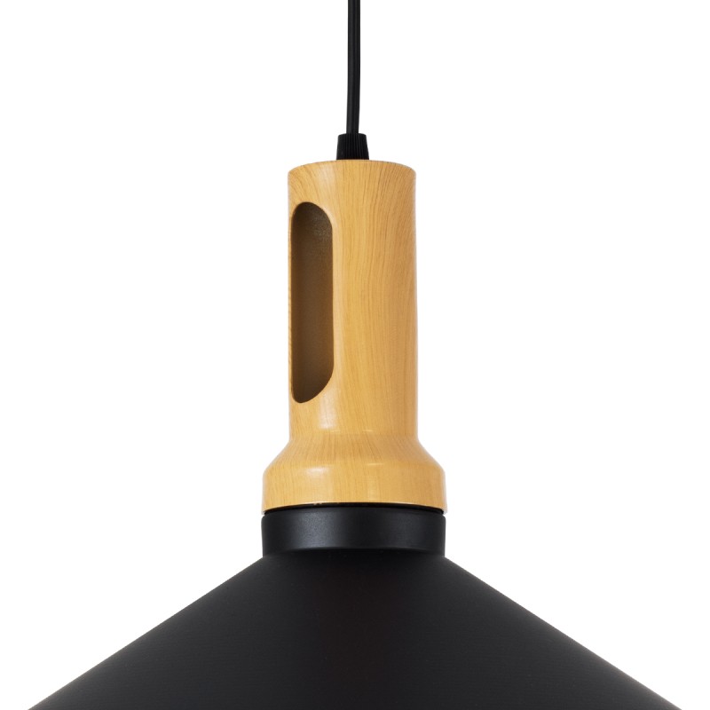 GLOBOSTAR® CALYPSO 01334-A Μοντέρνο Κρεμαστό Φωτιστικό Οροφής με Ντουί 1 x E27 AC 220-240V IP20 - Μαύρο & Μπρούτζινο - Μ36 x Π36 x Υ30cm