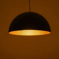 GLOBOSTAR® MEDEA 01344 Μοντέρνο Κρεμαστό Φωτιστικό Οροφής με Ντουί 1 x E27 AC 220-240V IP20 - Μαύρο & Χρυσό - Μ60 x Π60 x Υ30cm