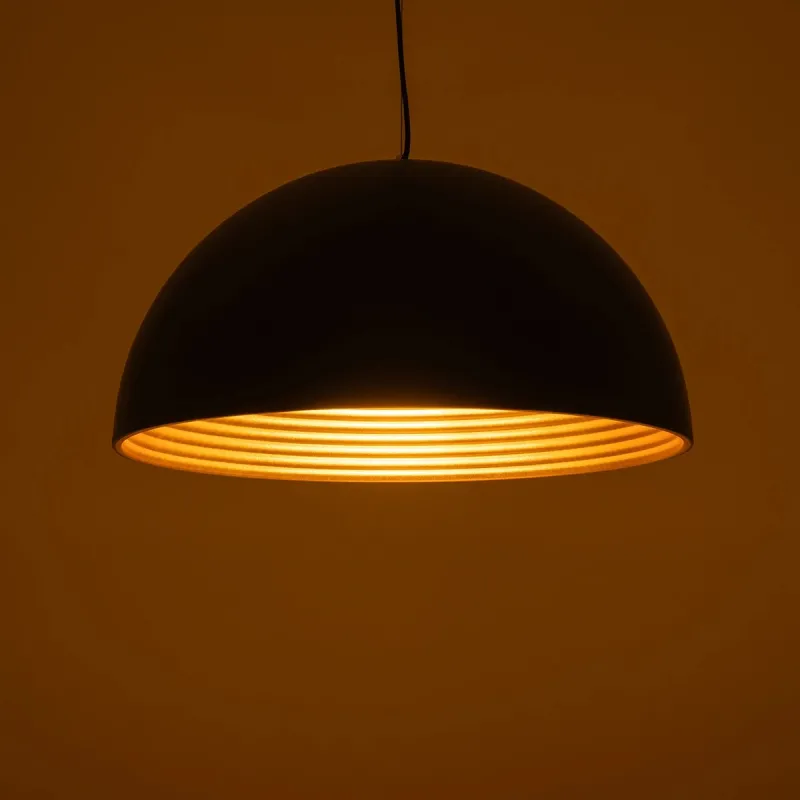 GLOBOSTAR® MEDEA 01344 Μοντέρνο Κρεμαστό Φωτιστικό Οροφής με Ντουί 1 x E27 AC 220-240V IP20 - Μαύρο & Χρυσό - Μ60 x Π60 x Υ30cm