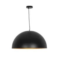 GLOBOSTAR® MEDEA 01344 Μοντέρνο Κρεμαστό Φωτιστικό Οροφής με Ντουί 1 x E27 AC 220-240V IP20 - Μαύρο & Χρυσό - Μ60 x Π60 x Υ30cm