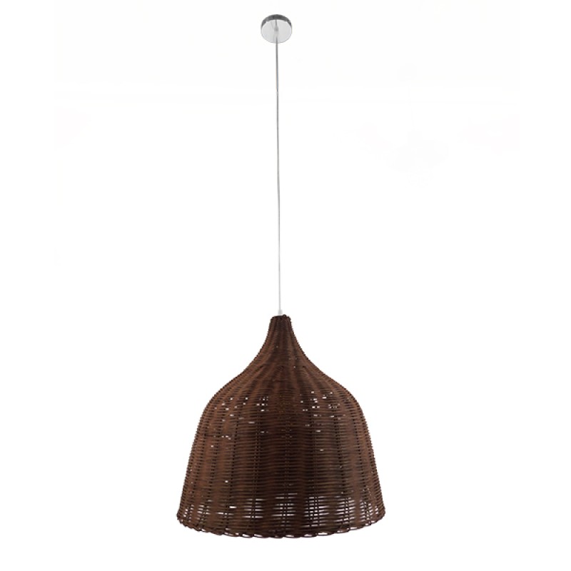 GLOBOSTAR® BAHAMAS 01368 Boho Κρεμαστό Φωτιστικό Οροφής με Ντουί 1 x E27 AC 220-240V IP20 - Καφέ - Μ45 x Π45 x Υ45cm