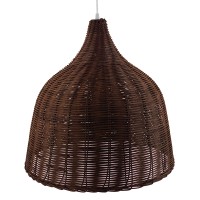 GLOBOSTAR® BAHAMAS 01368 Boho Κρεμαστό Φωτιστικό Οροφής με Ντουί 1 x E27 AC 220-240V IP20 - Καφέ - Μ45 x Π45 x Υ45cm