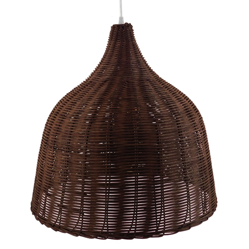 GLOBOSTAR® BAHAMAS 01368 Boho Κρεμαστό Φωτιστικό Οροφής με Ντουί 1 x E27 AC 220-240V IP20 - Καφέ - Μ45 x Π45 x Υ45cm