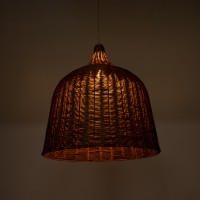 GLOBOSTAR® BAHAMAS 01369 Boho Κρεμαστό Φωτιστικό Οροφής με Ντουί 1 x E27 AC 220-240V IP20 - Καφέ - Μ60 x Π60 x Υ60cm