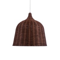GLOBOSTAR® BAHAMAS 01369 Boho Κρεμαστό Φωτιστικό Οροφής με Ντουί 1 x E27 AC 220-240V IP20 - Καφέ - Μ60 x Π60 x Υ60cm