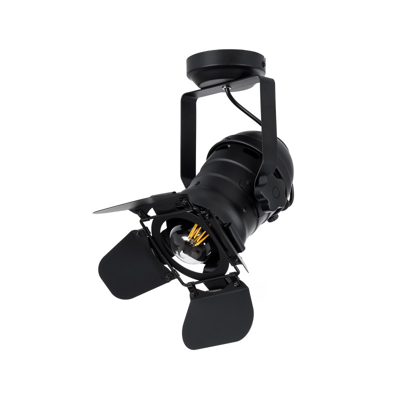 GLOBOSTAR® DETROIT 01372 Vintage Φωτιστικό Οροφής με Ντουί 1 x E27 AC 220-240V IP20 - Μαύρο - Μ26 x Π26 x Υ37cm