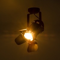 GLOBOSTAR® DETROIT 01372 Vintage Φωτιστικό Οροφής με Ντουί 1 x E27 AC 220-240V IP20 - Μαύρο - Μ26 x Π26 x Υ37cm
